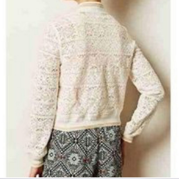 Anthropologie Hei Hei Cleo Lace Bomber Jacket XS - Picture 12 of 12